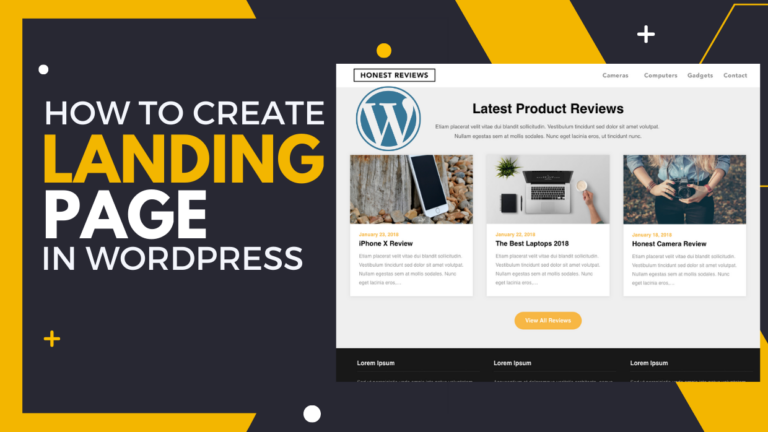 How to Create Landing Page in WordPress